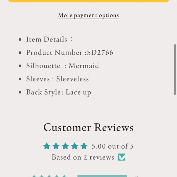 Classy mermaid prom dress 👗 - Picture 6 of 9